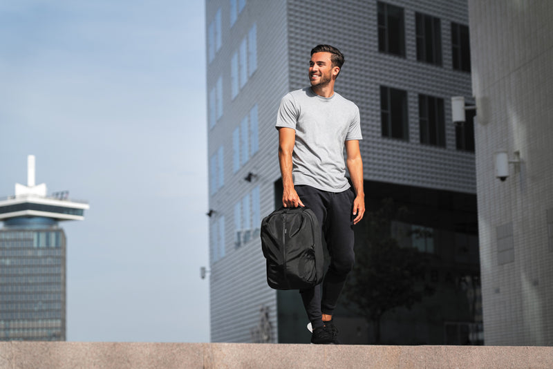 Load image into Gallery viewer, XD Design Flex Gym bag for bags and travel, shown with adjustable straps, multiple compartments, and sturdy material.