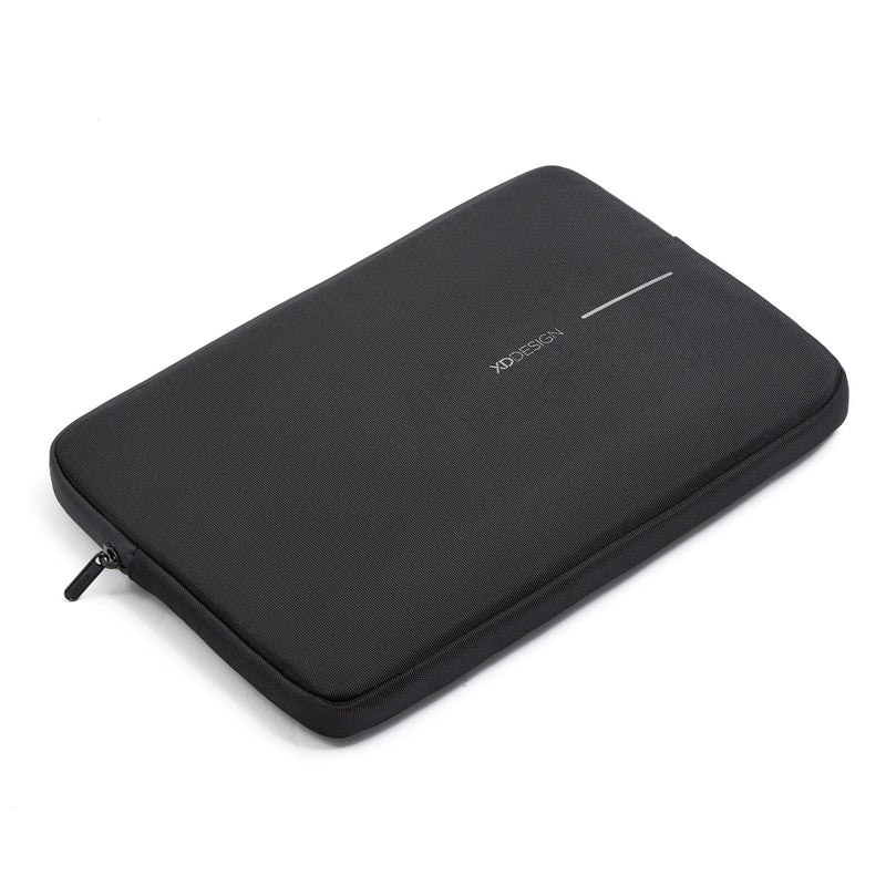 Load image into Gallery viewer, Black 14-inch XD Design laptop sleeve with padded interior and sleek design, ideal for protecting your laptop during travel.