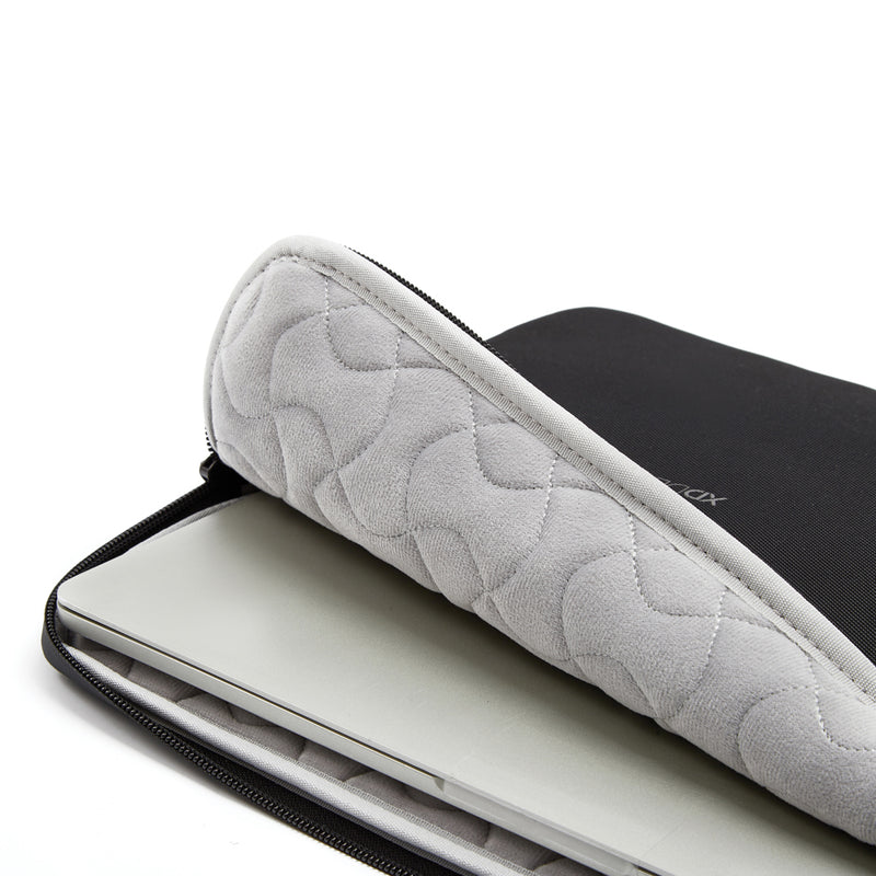 Load image into Gallery viewer, XD Design 14-inch laptop sleeve in black with padded interior, designed for protection and easy transport of your laptop.