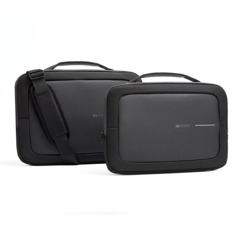 Load image into Gallery viewer, XD Design 14-inch laptop bag with padded compartments and adjustable straps, designed for travel and everyday use.