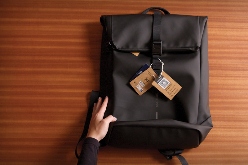 Load image into Gallery viewer, Urban Water Resistant Flap-top Backpack - Custom Wood Designs