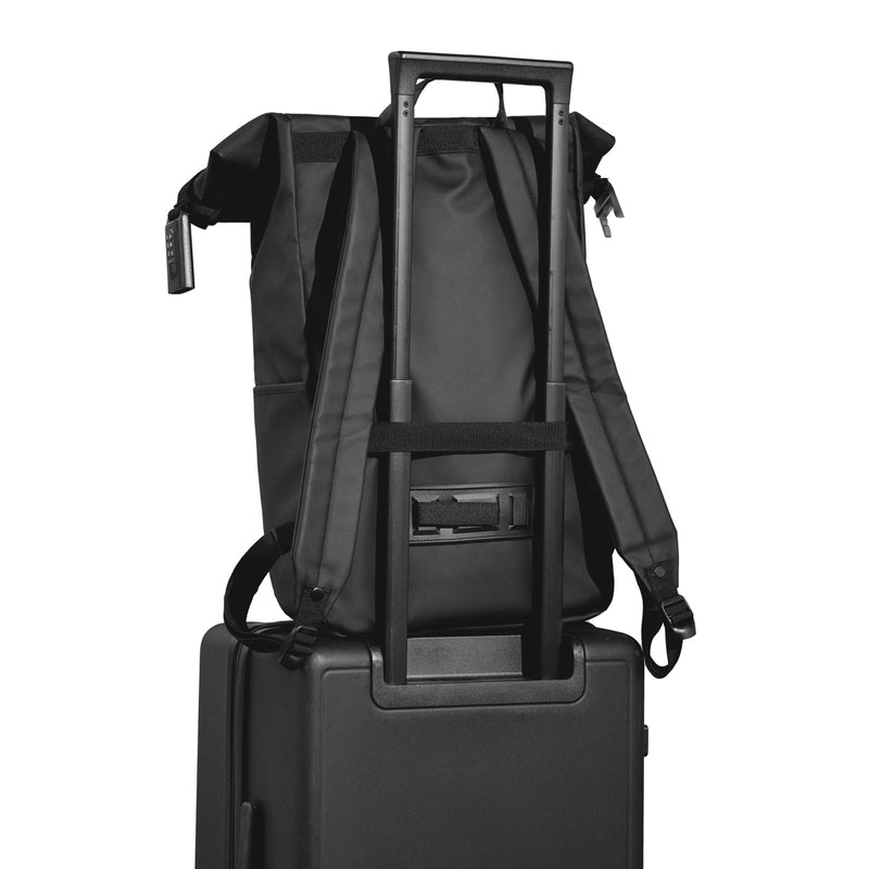 Load image into Gallery viewer, XD Design Urban Water Resistant Bike Backpack in black with multiple compartments and adjustable straps, designed for cycling commuters.