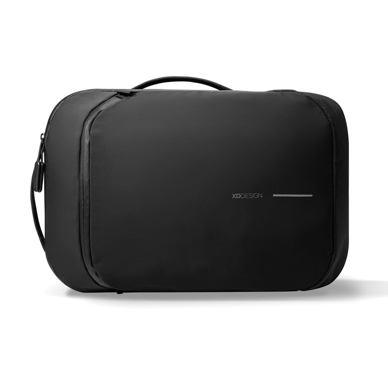 Load image into Gallery viewer, XD Design Bobby Air backpack in black with multiple compartments, sleek travel bag suitable for everyday use and commuting.