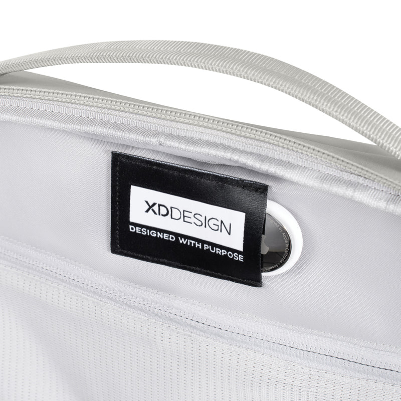 Load image into Gallery viewer, Light gray XD Design Bobby Air backpack with multiple compartments and padded straps, designed for comfortable travel and everyday use.