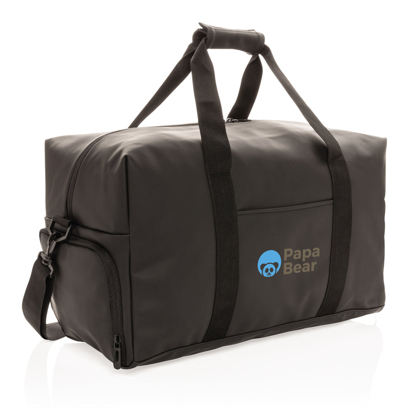 Load image into Gallery viewer, Smooth PU weekend duffle bag from XD Collection, showing its sleek design and sturdy handles for travel and weekend trips.