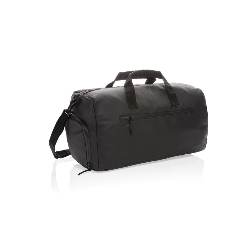 Load image into Gallery viewer, Fashion black PVC-free weekend bag from XD Collection, stylish travel bag with handles and spacious interior.