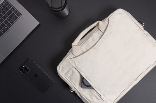 Cotton 15.4 inch laptop bag - Custom Wood Designs
