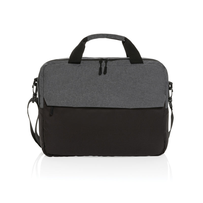 Load image into Gallery viewer, 15.6 inch black laptop bag from XD Collection with padded shoulder strap and multiple compartments for travel and work.