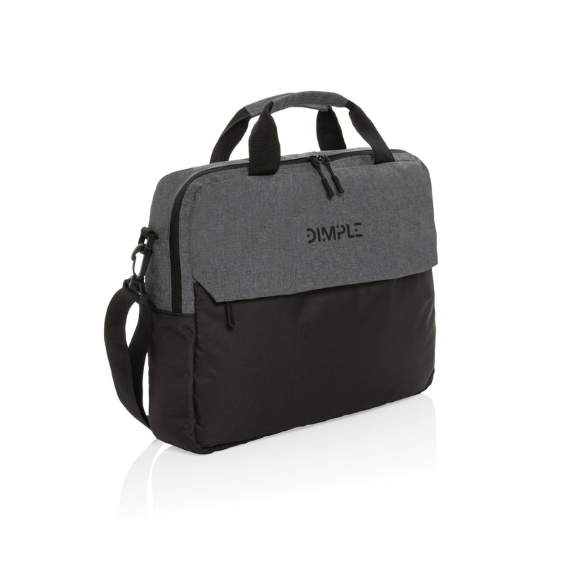 Load image into Gallery viewer, XD Collection 15.6-inch laptop bag with padded compartment, black nylon exterior, and adjustable shoulder strap for travel and daily use.