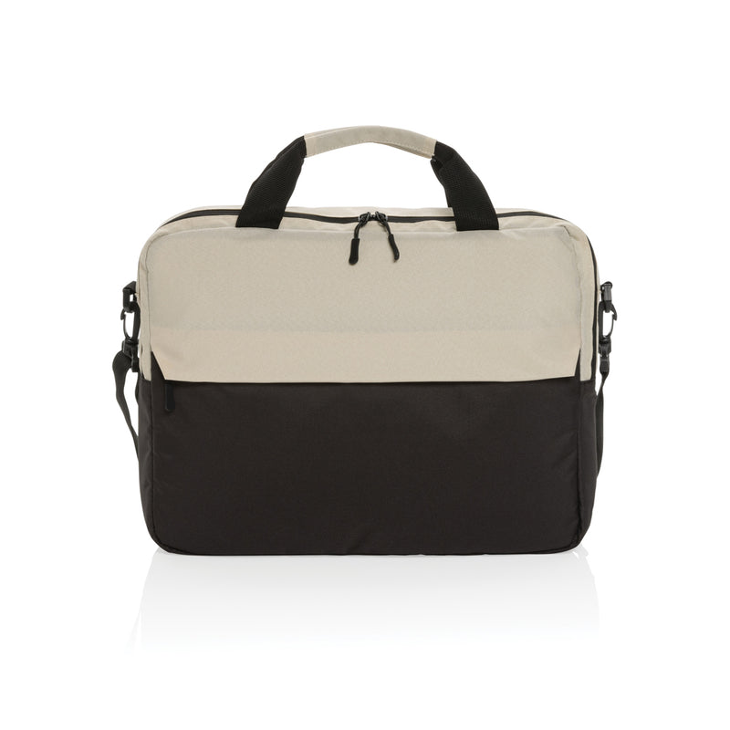 Load image into Gallery viewer, XD Collection 15.6 inch laptop bag in black with padded shoulder strap and multiple compartments for travel and daily use.