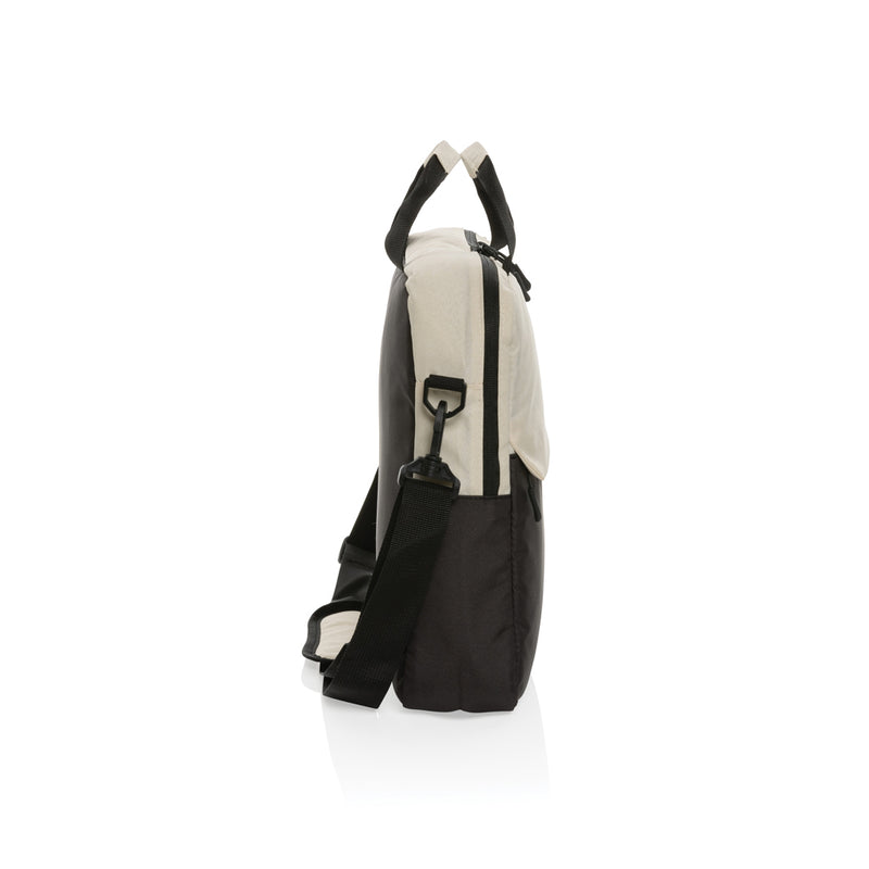 Load image into Gallery viewer, XD Collection 15.6 inch laptop bag with padded compartment and adjustable strap, black fabric for travel and daily use.