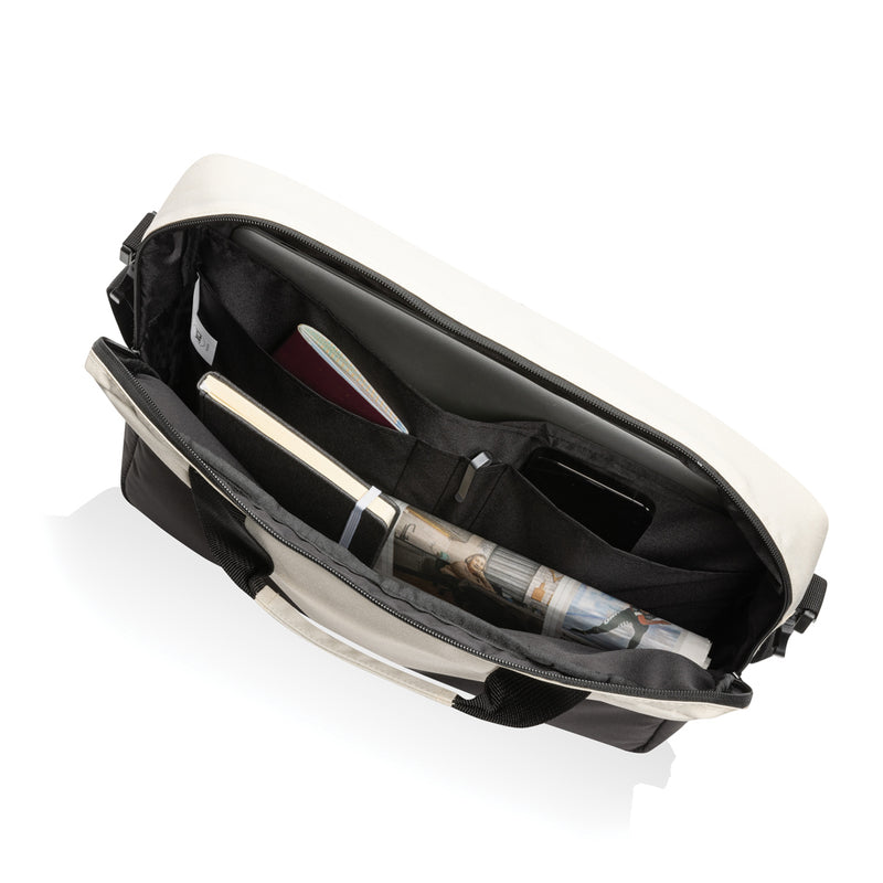 Load image into Gallery viewer, 15.6 inch laptop bag from XD Collection, stylish black bag with padded compartment for laptops and accessories.