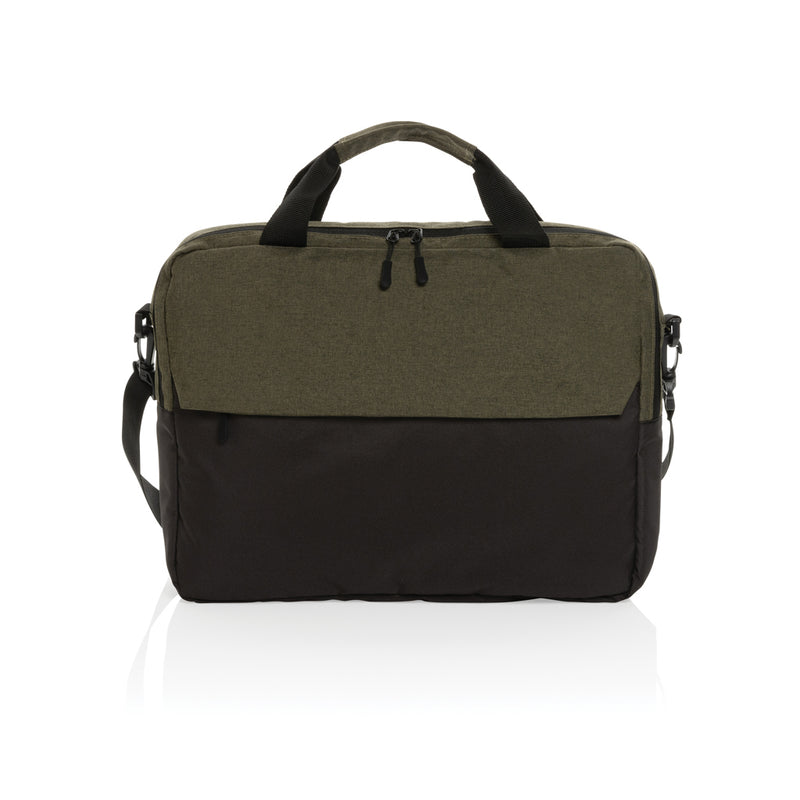 Load image into Gallery viewer, 15.6 inch laptop bag from XD Collection, black padded bag with adjustable shoulder strap and front pocket for accessories.