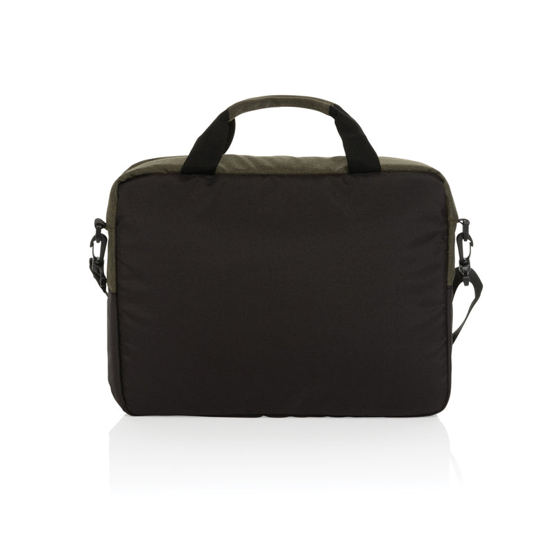 Load image into Gallery viewer, Black 15.6 inch laptop bag from XD Collection with padded compartment and adjustable shoulder strap for travel and daily use.