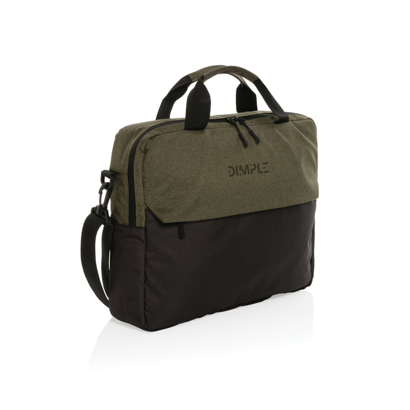 Load image into Gallery viewer, XD Collection 15.6 inch laptop bag with padded compartments, black fabric, and adjustable shoulder strap for travel and daily use.