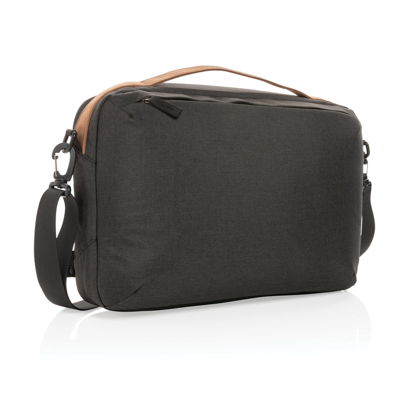 Load image into Gallery viewer, Impact AWARE™ 300D two tone deluxe 15.6" laptop bag - Custom Wood Designs