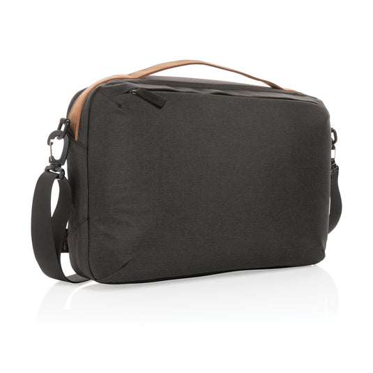 Impact AWARE™ 300D two tone deluxe 15.6" laptop bag - Custom Wood Designs