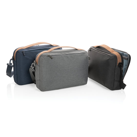 Impact AWARE™ 300D two tone deluxe 15.6" laptop bag - Custom Wood Designs