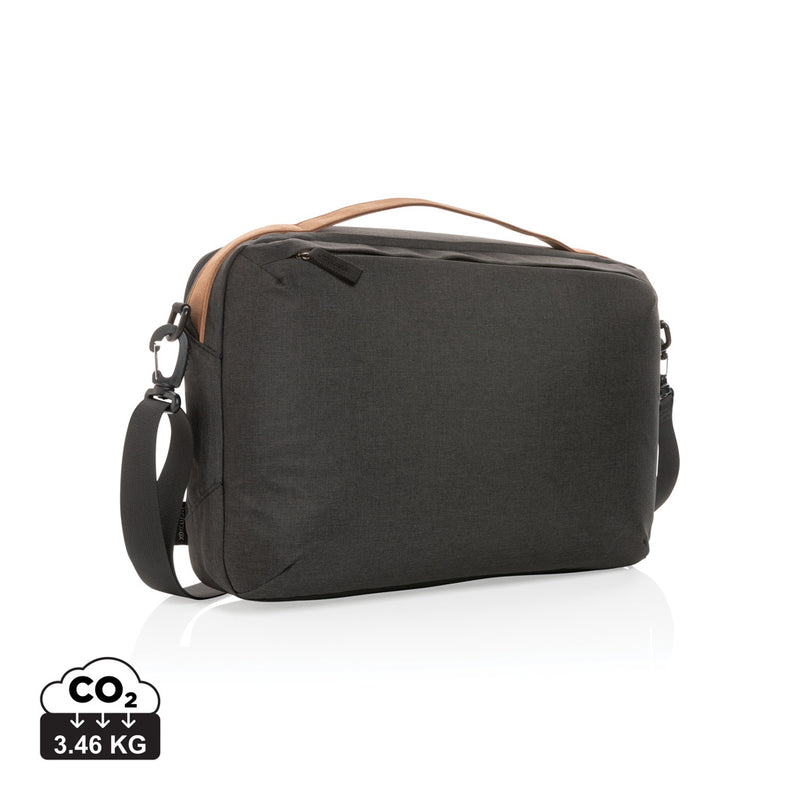 Load image into Gallery viewer, Impact AWARE™ 300D two tone deluxe 15.6" laptop bag - Custom Wood Designs