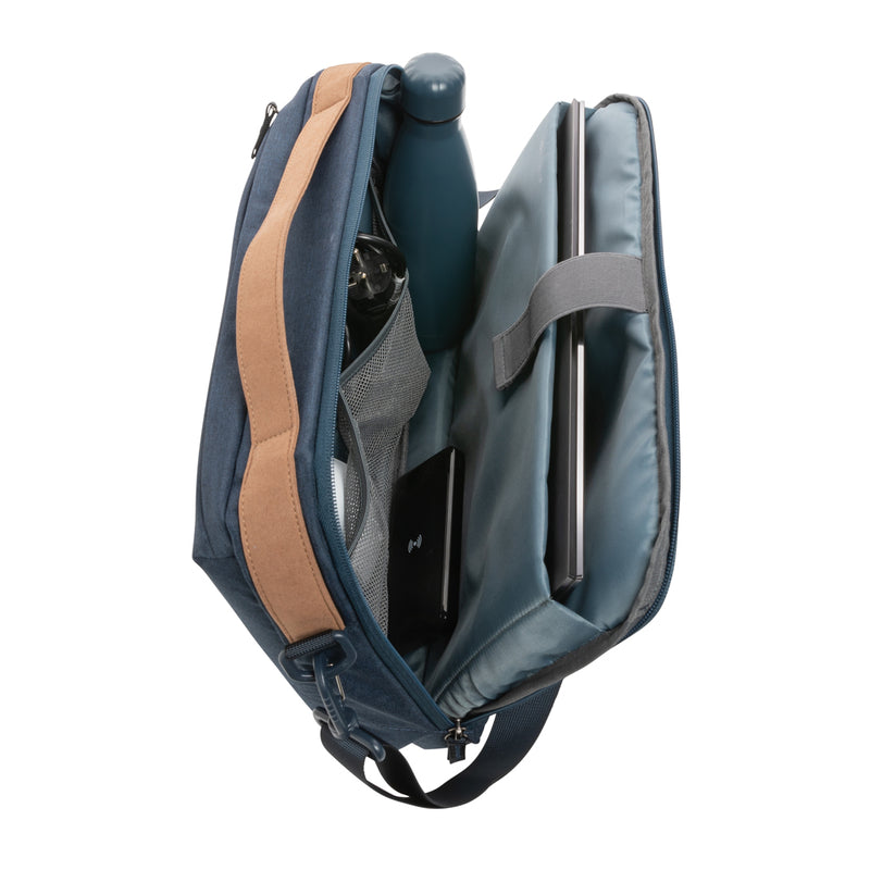 Load image into Gallery viewer, Impact AWARE™ 300D two tone deluxe 15.6" laptop bag - Custom Wood Designs