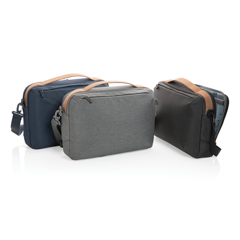 Load image into Gallery viewer, Impact AWARE™ 300D two tone deluxe 15.6" laptop bag - Custom Wood Designs