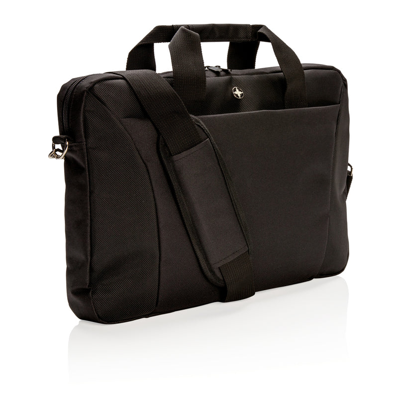 Load image into Gallery viewer, Swiss Peak 15.4-inch laptop bag with padded compartments and adjustable shoulder strap, designed for travel and daily use.