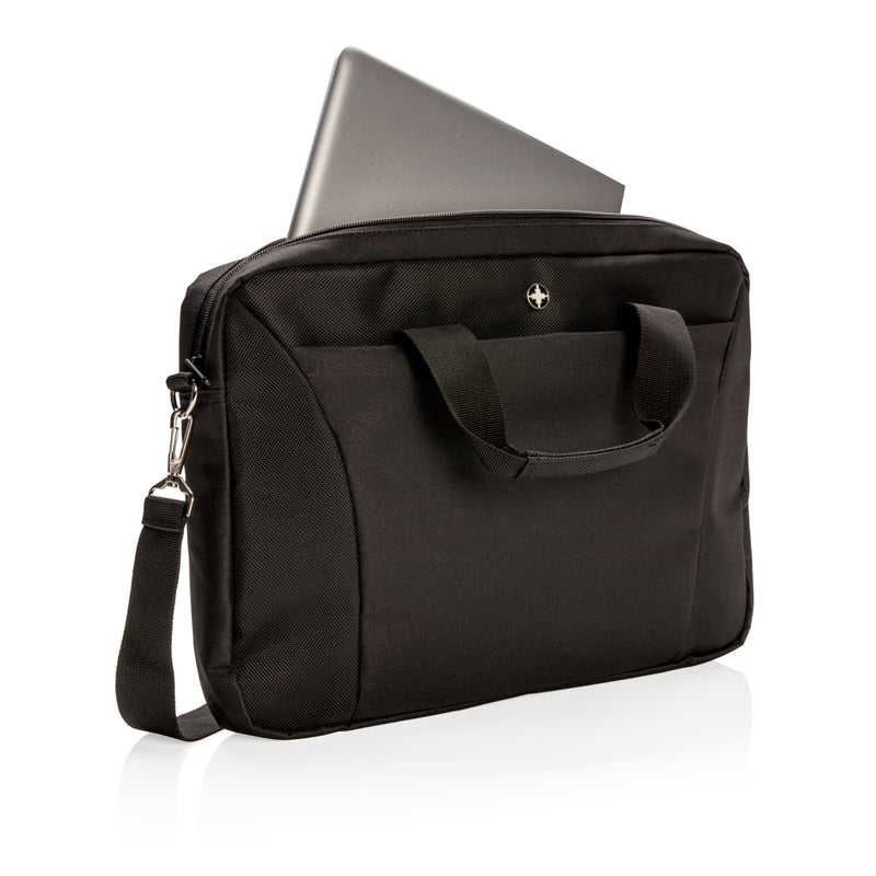 Load image into Gallery viewer, Swiss Peak 15.4-inch laptop bag with padded compartments and adjustable strap, designed for travel and everyday use.