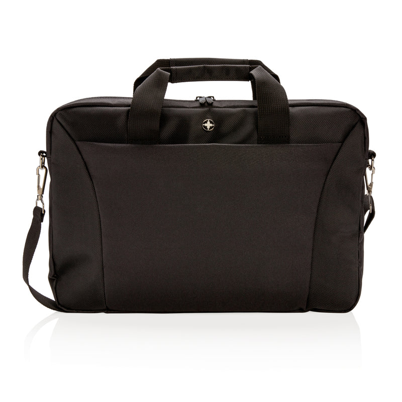 Load image into Gallery viewer, Swiss Peak 15.4-inch laptop bag with padded compartments and adjustable strap for travel and daily use.