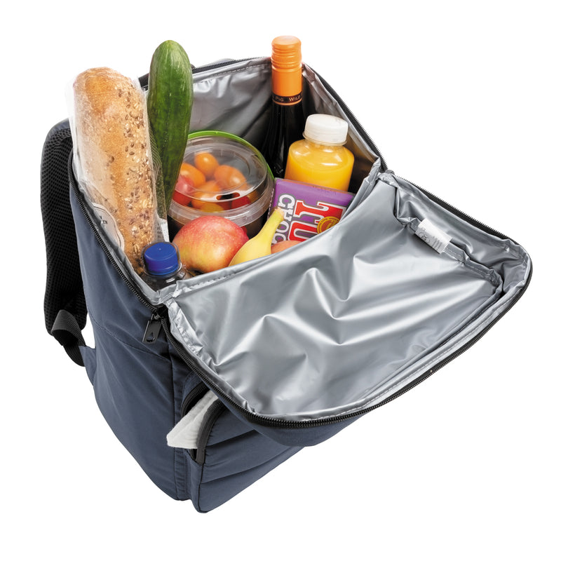 Load image into Gallery viewer, Impact AWARE™ RPET cooler backpack by XD Xclusive, outdoor cooler with insulated compartments, durable design, and eco-friendly materials.
