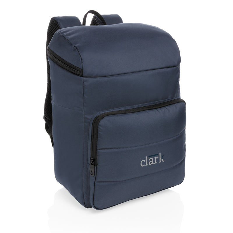 Load image into Gallery viewer, XD Xclusive Impact AWARE™ RPET cooler backpack for outdoor use, featuring insulated compartments and adjustable straps.