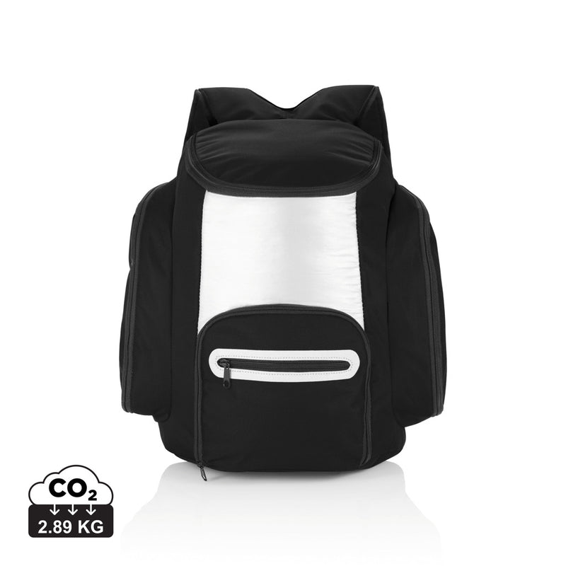 Load image into Gallery viewer, Outdoor cooler backpack from XD Collection with insulated compartments and adjustable straps, designed for outdoor activities.