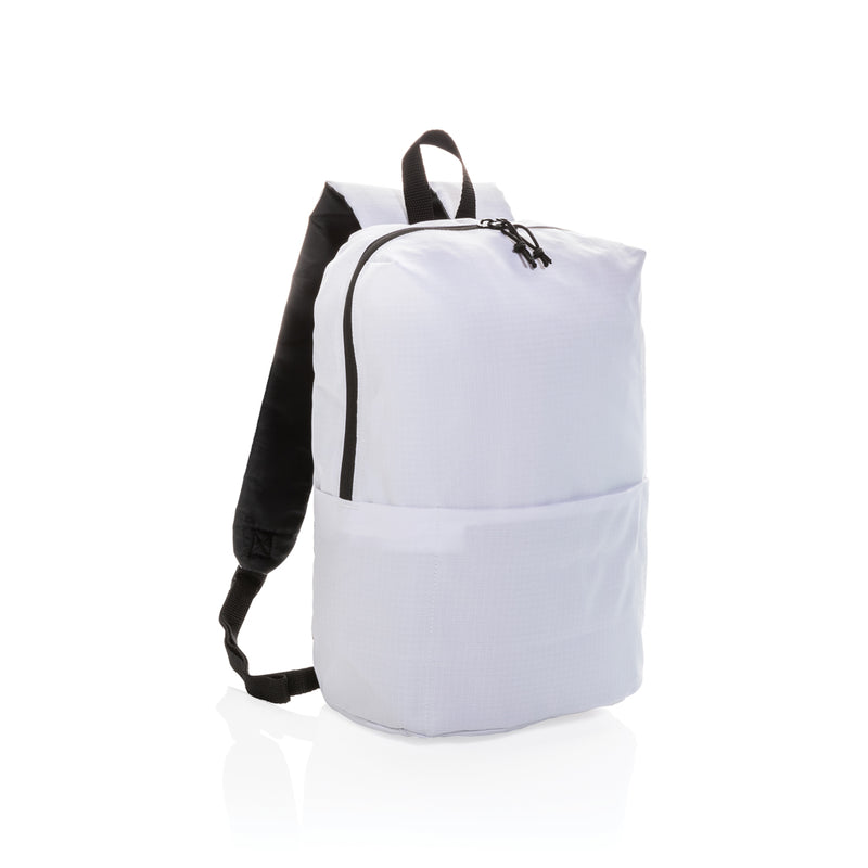 Load image into Gallery viewer, Pink PVC-free casual backpack from XD Collection showing front view with adjustable shoulder straps and spacious main compartment.