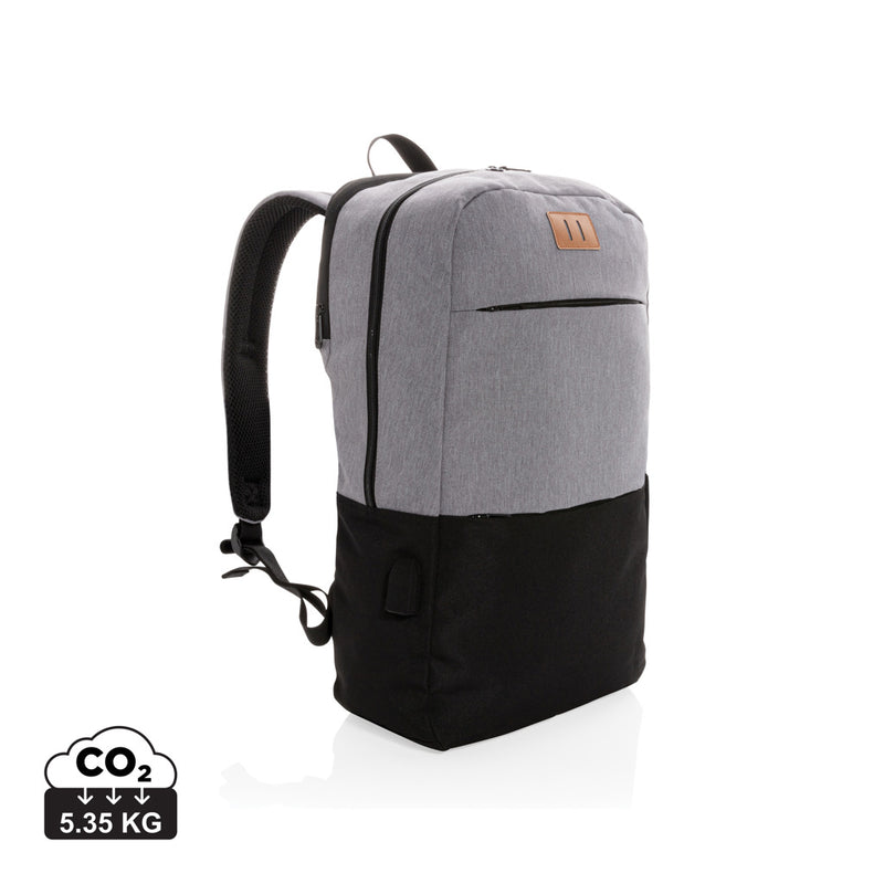 Load image into Gallery viewer, Modern 15.6-inch USB and RFID laptop backpack from XD Collection, PVC-free bag with multiple compartments and sleek design.