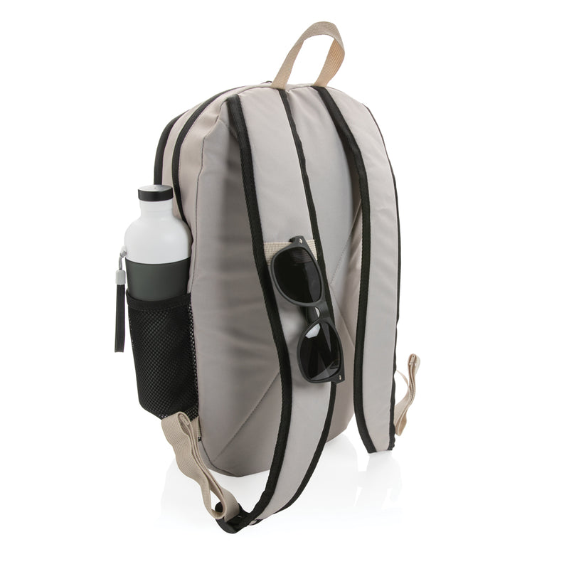 Load image into Gallery viewer, Pink 300D RPET casual backpack from XD Collection with adjustable straps and multiple compartments, designed for everyday use.