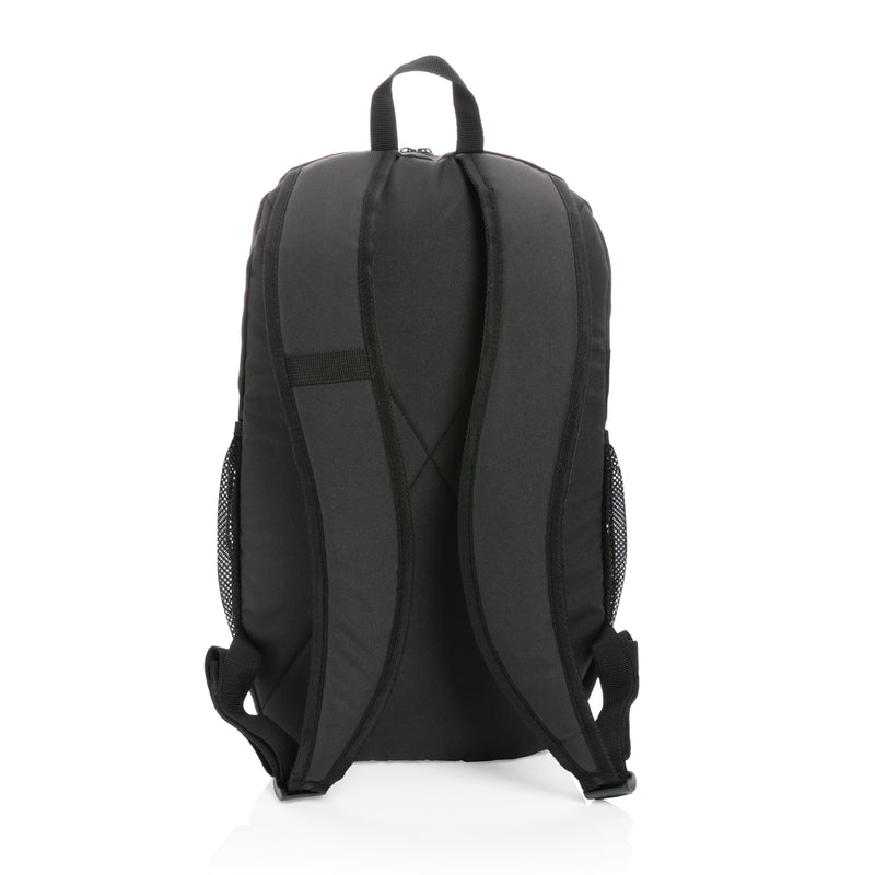 Load image into Gallery viewer, XD Collection 300D RPET casual backpack with multiple compartments and adjustable straps for everyday travel and school use.