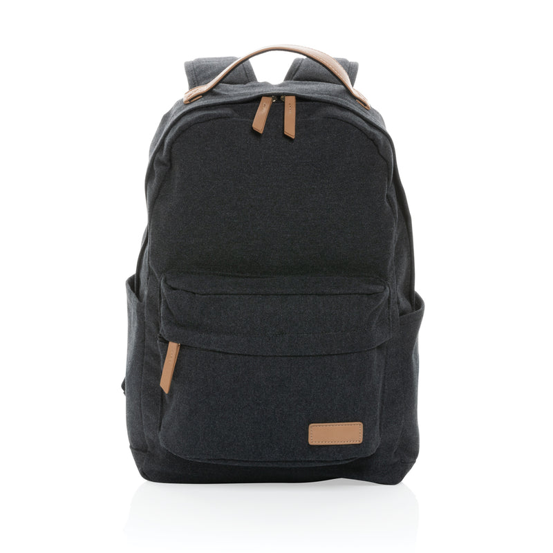 Load image into Gallery viewer, 16 oz recycled canvas backpack from XD Collection featuring adjustable straps and multiple compartments.