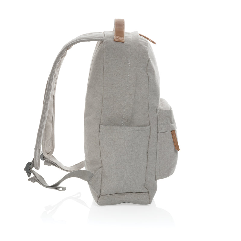 Load image into Gallery viewer, 16 oz. recycled canvas backpack from XD Collection, stylish and durable bags and travel accessory with multiple compartments.