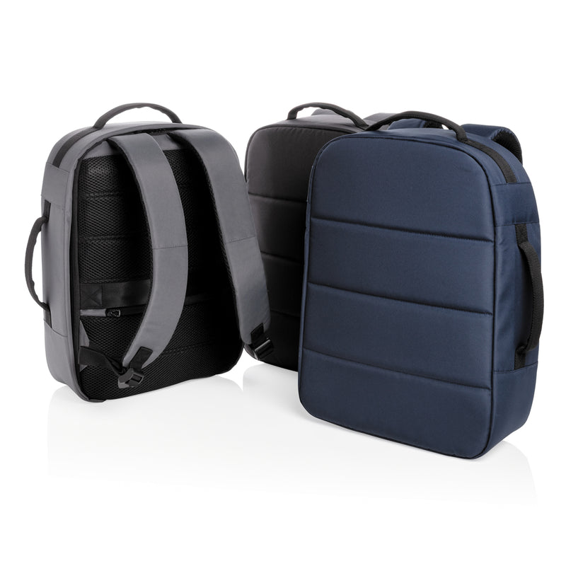 Load image into Gallery viewer, XD Xclusive Impact AWARE™ RPET 15.6-inch anti-theft laptop backpack with multiple compartments and padded straps.