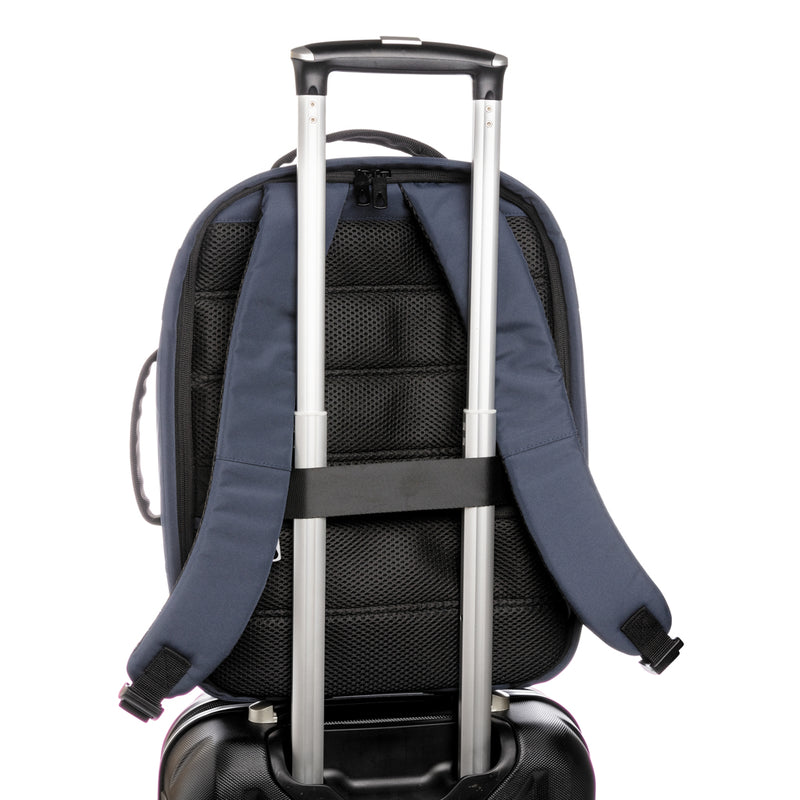 Load image into Gallery viewer, XD Xclusive Impact AWARE™ RPET 15.6-inch anti-theft laptop backpack with multiple compartments and padded straps, made from recycled materials.