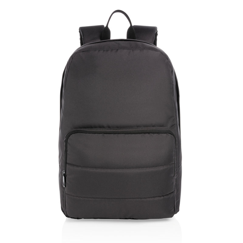 Load image into Gallery viewer, XD Xclusive Impact AWARE™ RPET 15.6-inch laptop backpack in stylish, eco-friendly design with multiple compartments and padded straps.