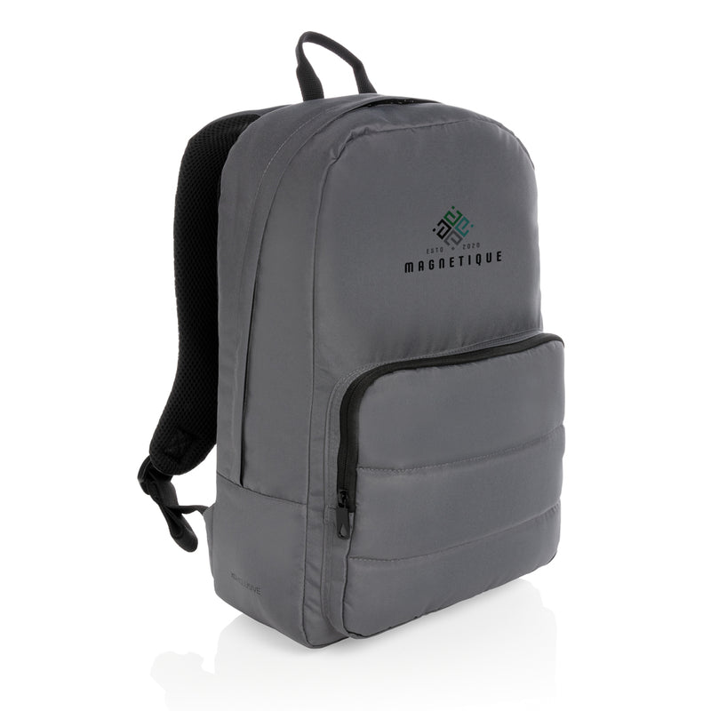 Load image into Gallery viewer, XD Xclusive Impact AWARE™ RPET 15.6-inch laptop backpack with multiple compartments and padded straps, made from recycled materials.