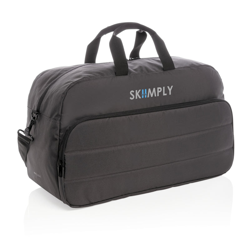 Load image into Gallery viewer, Impact AWARE™ RPET weekend duffel bag by XD Xclusive, showcasing durable eco-friendly travel bag with handles and zip closure.