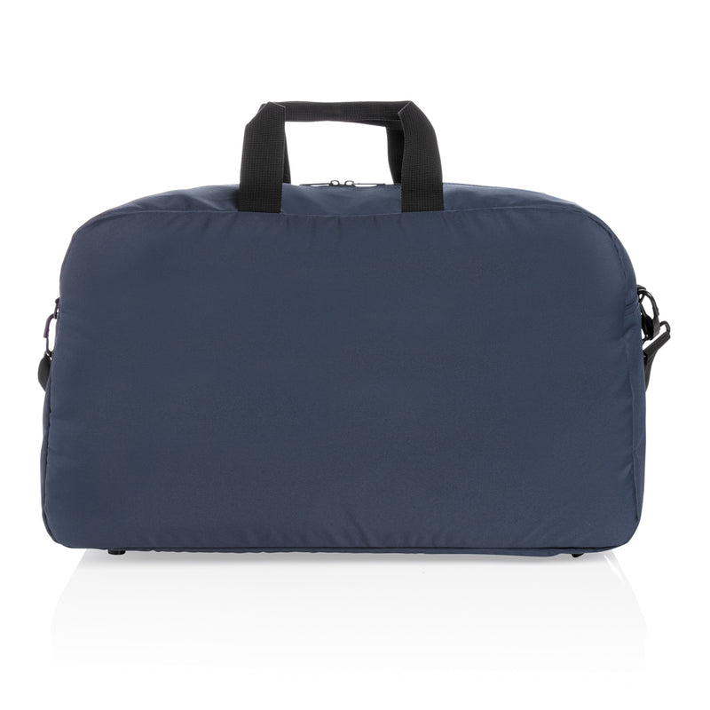 Load image into Gallery viewer, XD Xclusive Impact AWARE™ RPET weekend duffel bag with dual handles and zip closure, made from recycled materials for travel and casual use.