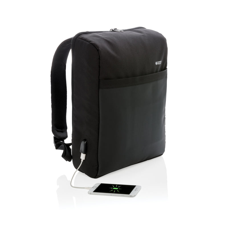 Load image into Gallery viewer, Swiss Peak 15" anti-theft RFID & USB backpack PVC free - Custom Wood Designs