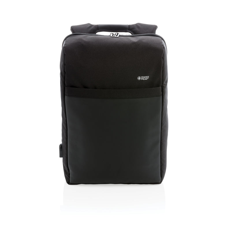Load image into Gallery viewer, Swiss Peak 15" anti-theft RFID & USB backpack PVC free - Custom Wood Designs