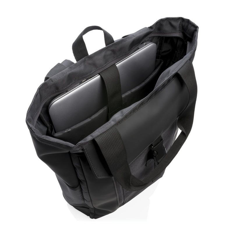 Load image into Gallery viewer, Swiss Peak 15-inch PVC-free laptop tote bag with adjustable straps and multiple compartments, designed for travel and everyday use.