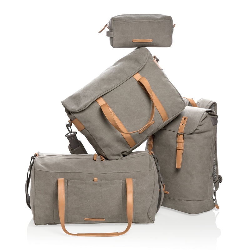 Load image into Gallery viewer, PVC-free canvas laptop backpack by XD Collection, showing a stylish, durable bag with adjustable straps and multiple compartments.