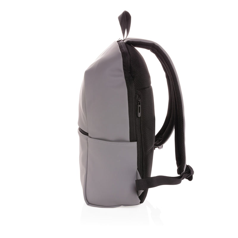 Load image into Gallery viewer, Smooth black XD Collection 15.6-inch laptop backpack with multiple compartments and padded shoulder straps for comfortable travel.