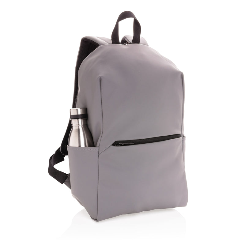 Load image into Gallery viewer, XD Collection Smooth PU 15.6-inch laptop backpack with multiple compartments, padded shoulder straps, and sleek design for travel and daily use.