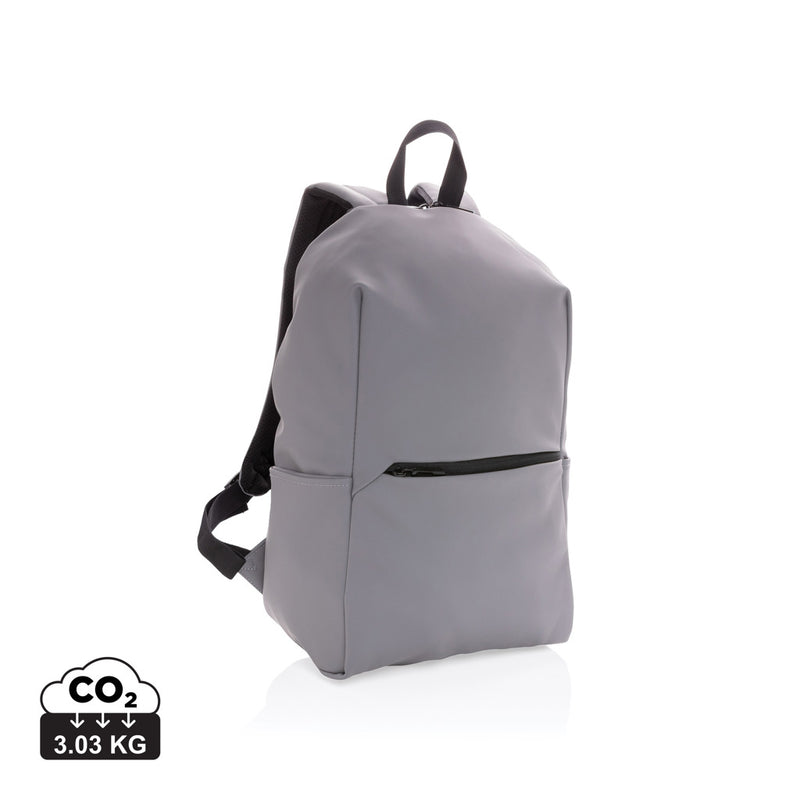 Load image into Gallery viewer, Smooth PU 15.6-inch laptop backpack by XD Collection featuring multiple compartments and padded straps for comfortable carrying.